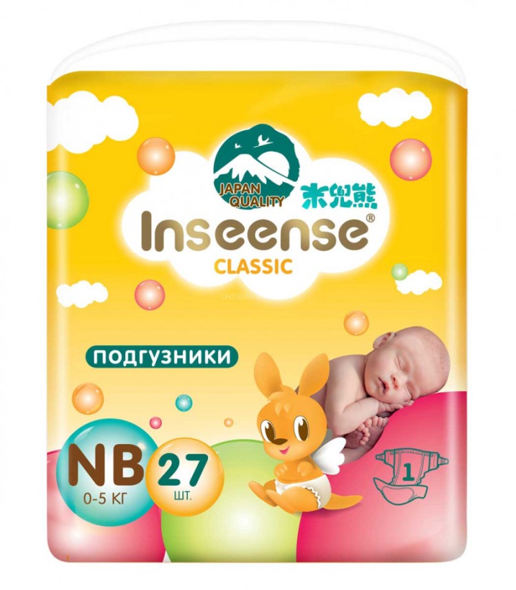 INSEENSE Подгузники  Classic  NB 0-5 кг 27 шт. 