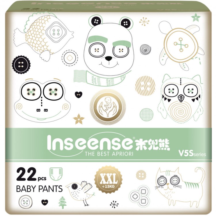 Inseense подгузники-трусики XXL +15 кг 22 шт V5S Подгузники-трусики Inseense V5S XXL обеспечивают надежную защиту для кожи малыша.

